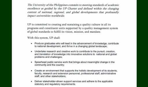 University of the Philippines Quality Policy