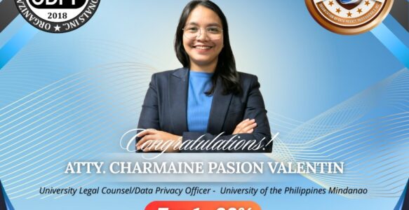 Legal Officer Atty. Charmaine P. Valentin, in Top 1-99% in Data Privacy Professionals’ Exam